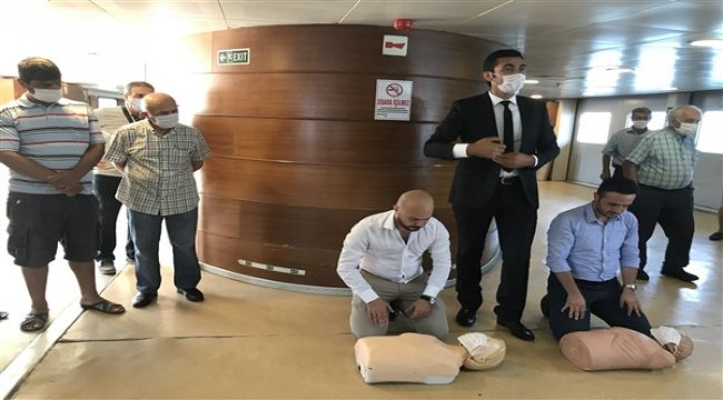 Vapurlarda ilk yardım eğitimi verildi