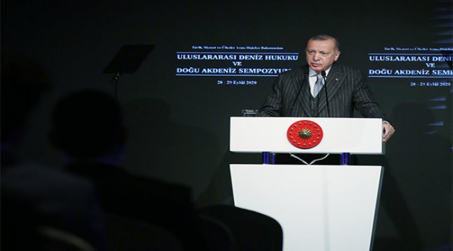 Cumhurbaşkanı Erdoğan, Uluslararası Deniz Hukuku ve Akdeniz Sempozyumu'na katıldı