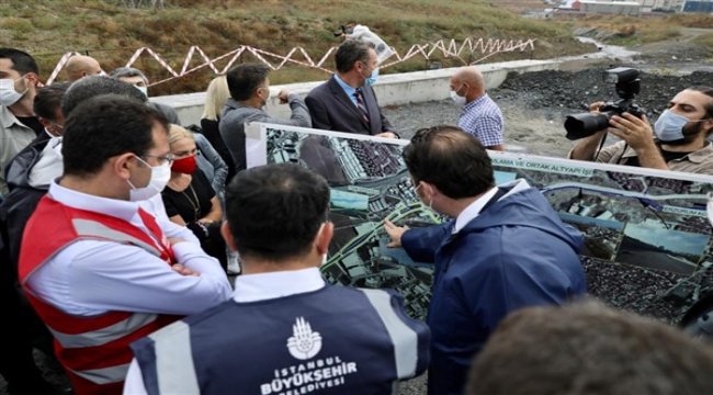 Haramidere’de incelemelerde bulunan İmamoğlu: “Çözüm Bizde”