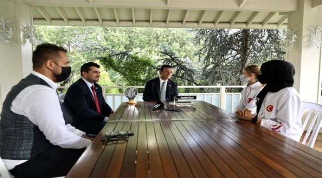 Milli sporculardan İmamoğlu’na ziyaret