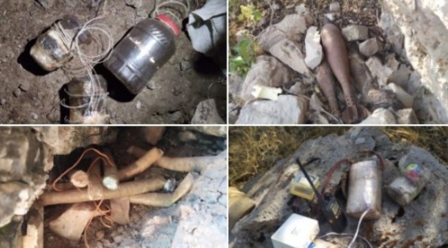 PKK'ya ait çok sayıda mühimmat ve yaşam malzemesi ele geçirildi