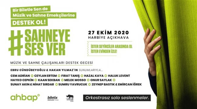 Ahbap'tan müzik ve sahne çalışanlarına destek