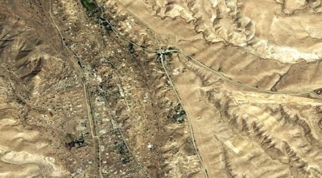 İşğaldan azad olunmuş Cəbrayıl şəhərinin “Azersky” peykindən əldə edilmiş təsviri