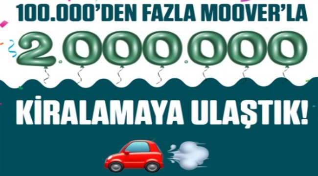 MOOV by Garenta, 2 milyon kiralamayı geçti