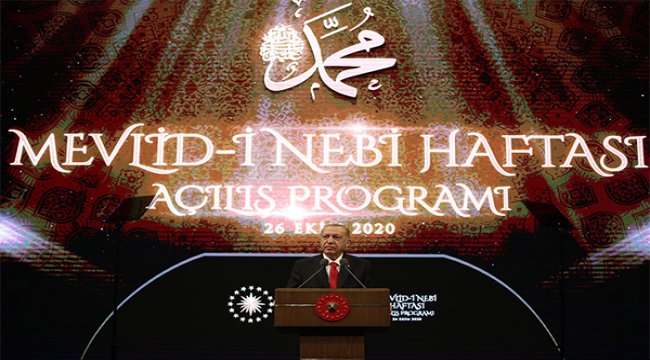تحدث الرئيس Receb Tayyip Erdogan في البرنامج الافتتاحي لأسبوع Mevlid-i Nebi