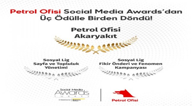 Sosyal medyanın liderleri belirlendi Akaryakıtta Altın Ödül Petrol Ofisi’nin