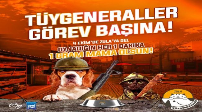 Zula’nın “tüygeneralleri” oynadıkça mama bağışlayacak