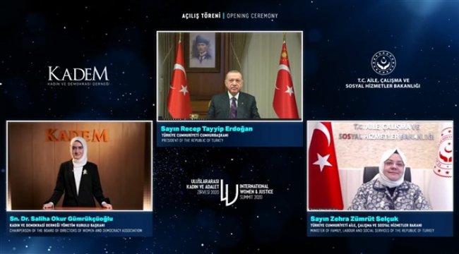 4’üncü Kadın ve Adalet Zirvesi’nin açılışını Cumhurbaşkanı Erdoğan yaptı