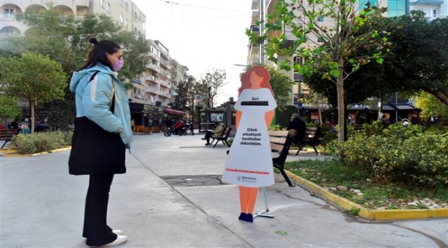 Bornova kadına yönelik şiddetin farkında