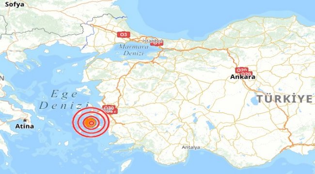 Ege Deniz'inde deprem