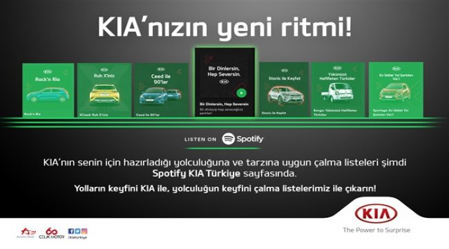 KIA’nın Spotify kanalıyla seyahatler daha keyifli