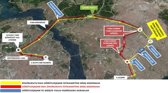 Trafiğe ulaşıma İstanbul Maratonu düzenlemesi