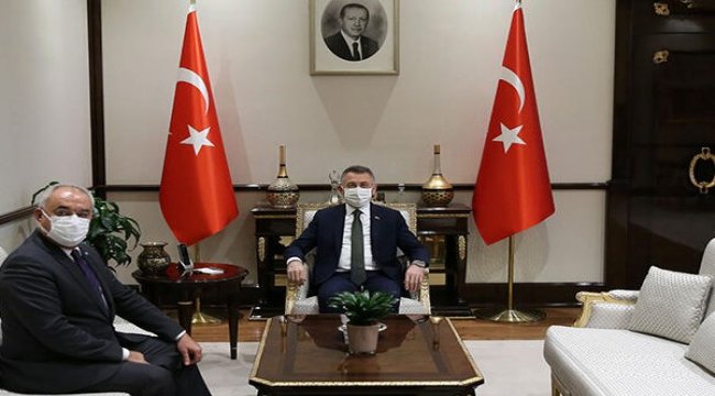 Aksakal, Cumhurbaşkanı Yardımcısı Fuat Oktay’a ziyaret etti