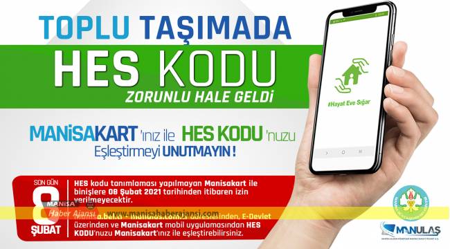 Manisakart'ınız İle HES Kodunuzu Eşleştirmeyi Unutmayın