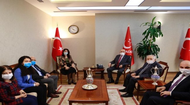 Buldan ve beraberindeki heyet, Karamollaoğlu’nu ziyaret etti