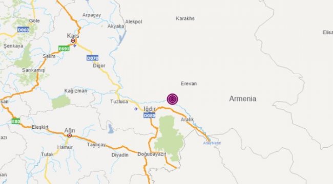 Ermenistan'da 4.7 şiddetinde deprem