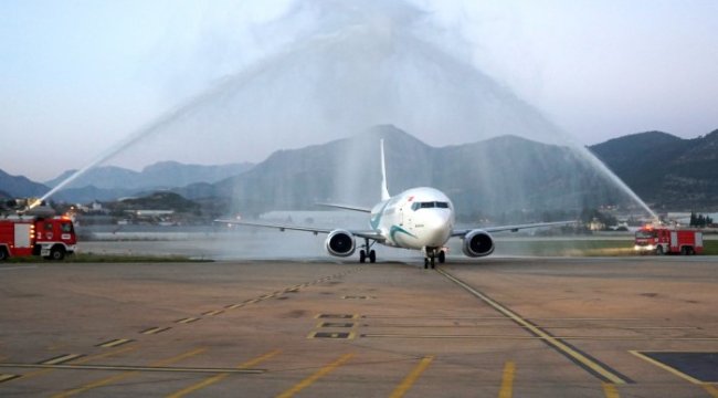 Gazipaşa-Alanya Tailwind’in ilk Tahran uçuşunu karşıladı