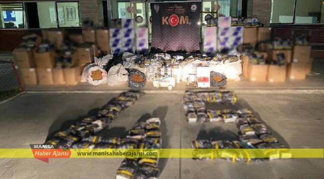 Manisa'da 1 ton 315 kilogram kaçak tütün ele geçirildi