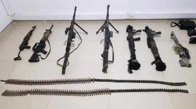MSB, Gara'daki mağara ele geçirilen silahların görüntüsünü paylaştı