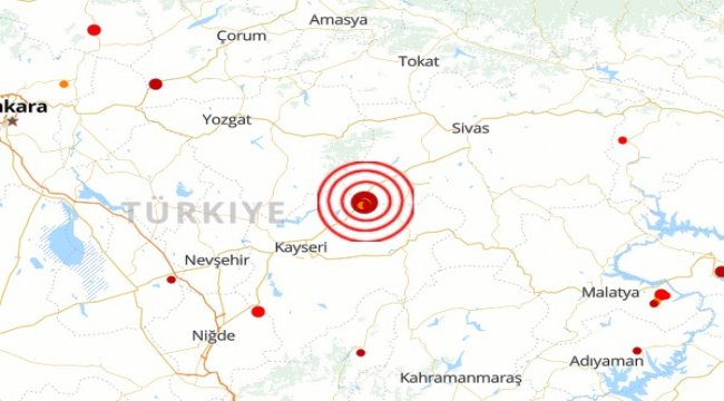 Sivas'da deprem