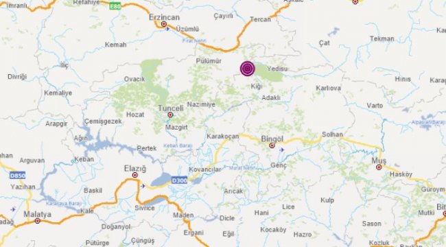 Tunceli’de 4.1 şiddetinde deprem