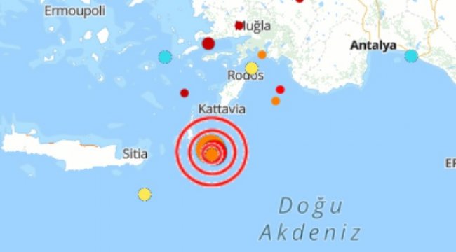 Akdeniz'de deprem