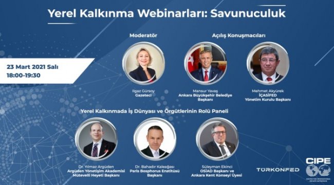 Yerel kalkınma politikalarında savunuculuk faaliyetleri ele alınacak