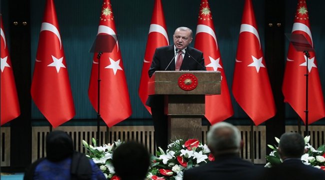 Erdoğan: "Sokağa çıkma sınırlamasının saatleri hafta içi akşam 19:00 ve sabah 05:00 olarak güncellenmiştir"