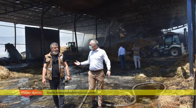 İL MÜDÜRÜ ÖZTÜRK’TEN YANGIN ÇIKAN BESİ ÇİFTLİĞİNE GEÇMİŞ OLSUN  ZİYARETİ