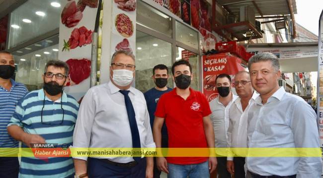 BAŞKAN ÇERÇİ MİLLETVEKİLİ ÖZKAN İLE ESNAF ZİYARETİ YAPTI