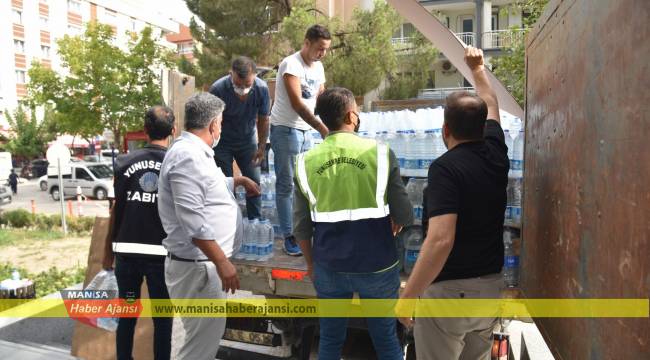 MANİSA’DAN YANGIN BÖLGESİNE YARDIMLAR SÜRÜYOR