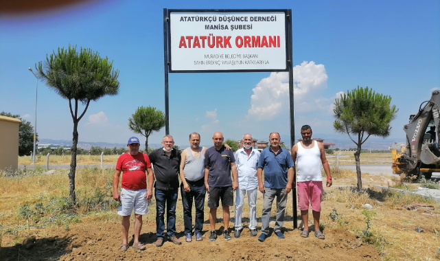 Hatıra Ormanına Atatürkçü Düşünce Derneği'nin tabelası konuldu