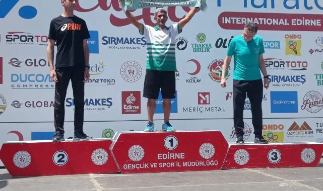 Edirne Maratonu’nda Ahmet Bayram Şampiyon