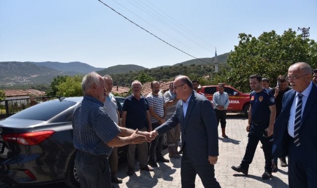 Vali Karadeniz, Akhisar’da Meydana Gelen Yangından Etkilenen Alanlarda İncelemelerde Bulundu