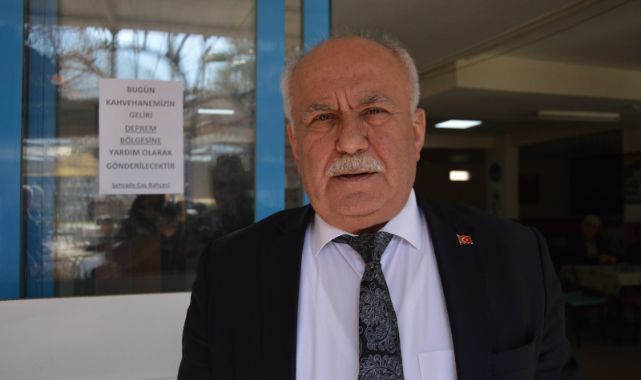 Kahveciler odası başkanı bir günlük gelirini Depremzedeler bağışladı