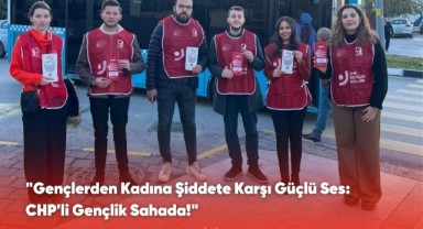 Genç başkandan kadına şiddete karşı farkındalık çalışması!