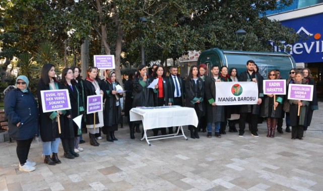 Manisa Barosu Kadına Şiddetle Mücadelede Sesini Yükseltti