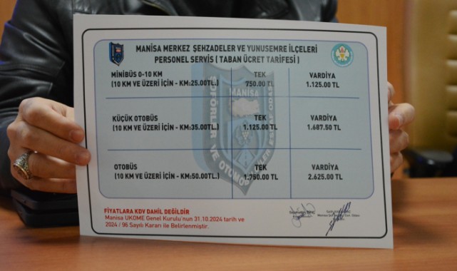 Servisçiler İçin Yeni Ücret Tarifesi Kabul Edildi