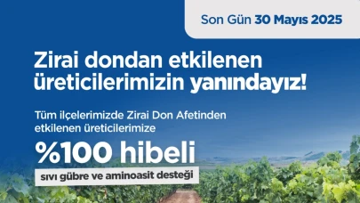 Manisa'da Zirai Don Mağduru Üreticilere Hibe Desteği Genişletildi