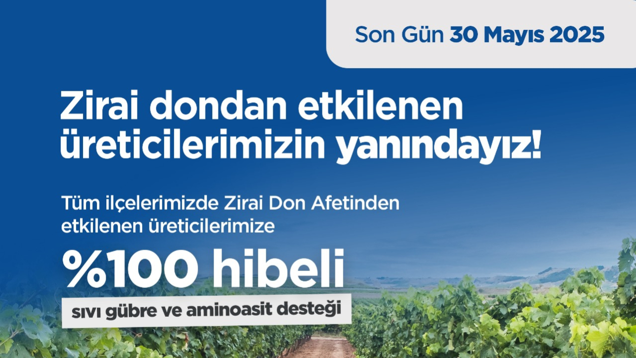 Manisa'da Zirai Don Mağduru Üreticilere Hibe Desteği Genişletildi