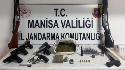 Soma’da Jandarmadan Uyuşturucu ve Silah Operasyonu
