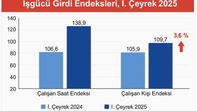 İşgücü Maliyetinde Yıllık Artış Yüzde 44,7'ye Ulaştı