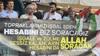 Manisa'da Filistin İçin Meydanda Haykırdılar: “Bu Sessizlik İhanettir!”