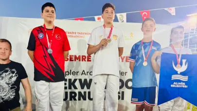 Aliağalı Minik Taekwondocular Manisa’dan 3 Madalya ve Kupa ile Döndü