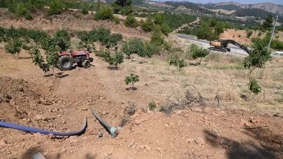 Turgutlu Ayvacık’ta 150 Dekarlık Alan Damla Sulamayla Hayat Buldu