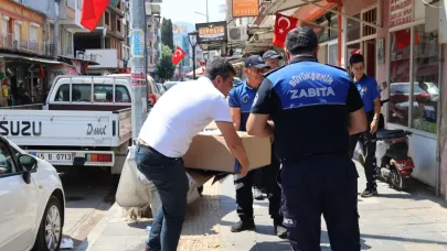 Manisa Büyükşehir’den Ahmetli’de Kaldırım İşgali Denetimi