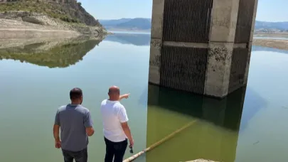 Gördes Barajı’nda su seviyesi tarihin en düşük noktasında