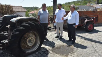 Mustafa Uslu’dan Sarıalan’daki Yangın Mağduruna Destek Sözü