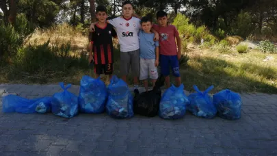 Yangın Sonrası Örnek Davranış: Çocuklar Çevreyi Temizledi