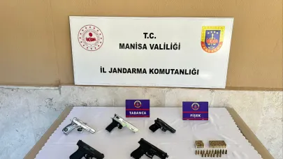 Manisa’da 5 Ruhsatsız Tabanca Ele Geçirildi